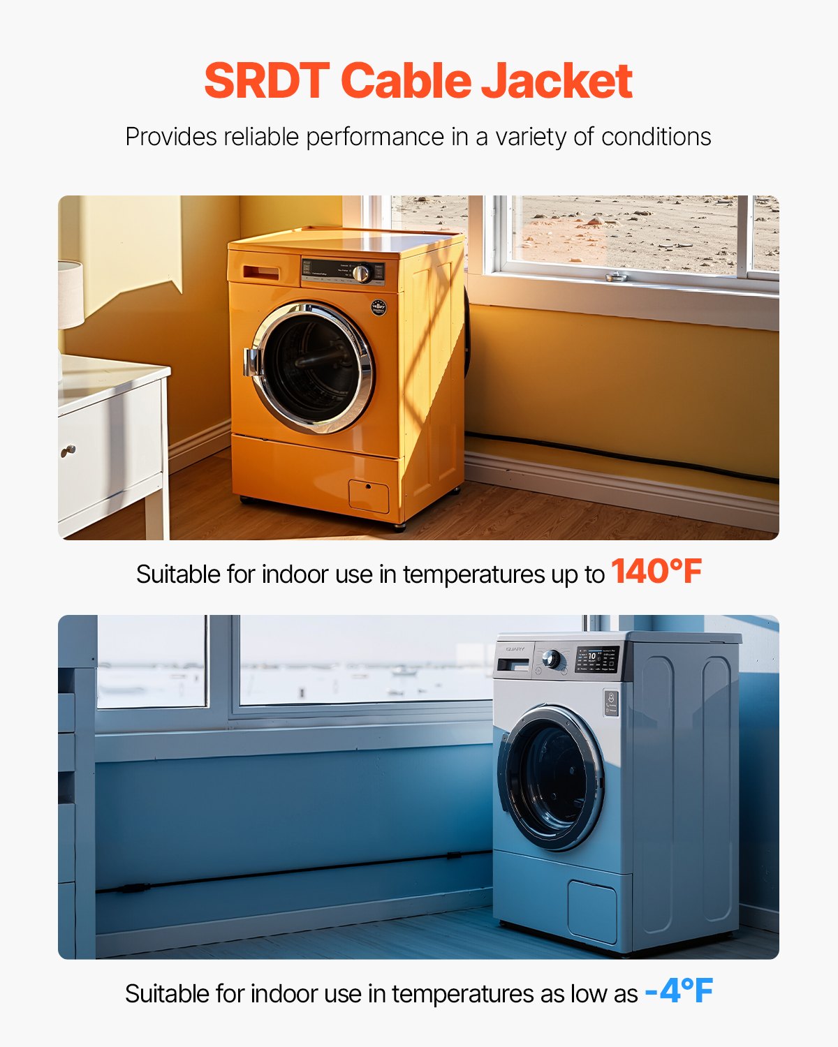 10 Ft Dryer Power Cord 4-Prong NEMA 14-30P Dryer Cord W/ Eyelet Connectors