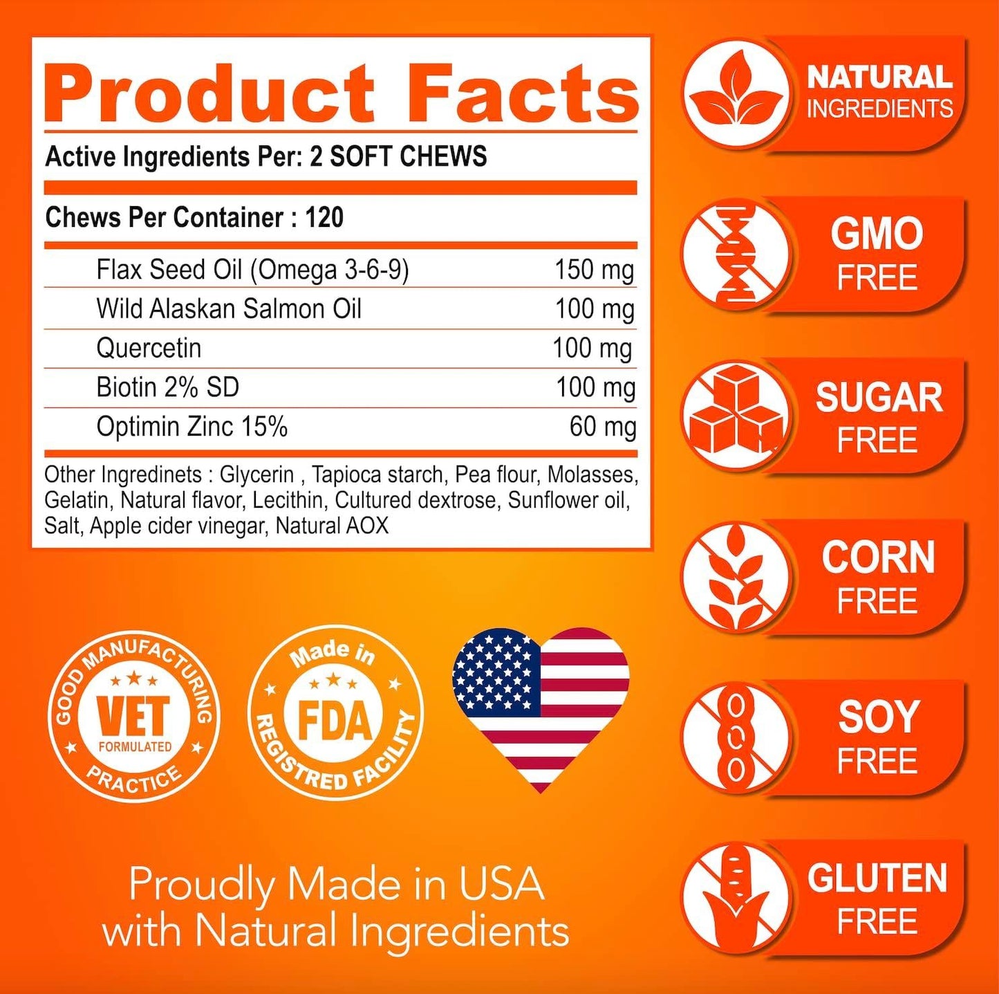 Youmile Omega 3 For Dogs - 120Ct Fish Oil Treats - Allergy & Itch Relief Skin & Coat Supplement - Dry Itchy Skin, Anti Shedding & Hot Spots Treatment - Pet Salmon Oil Chews - Chicken Flavor Dog Vit