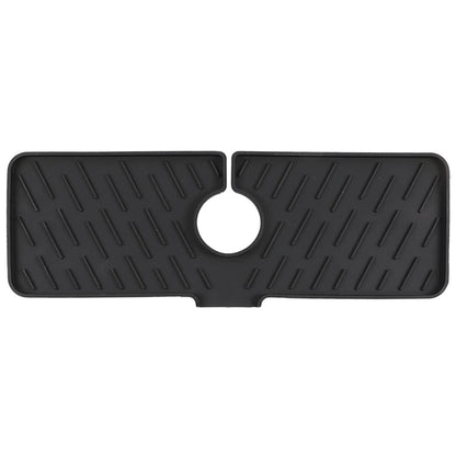 Black-Grey Color Options -- 1Pc Silicone Faucet Mat Kitchen Sink Splash Guard Drain Mat Drying Pad Kitchen Mat Bathroom Drip Catcher