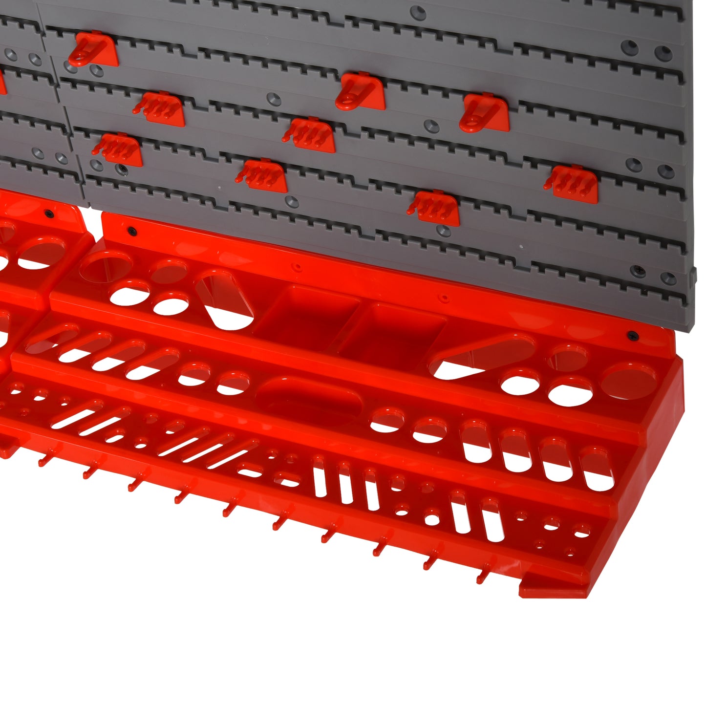 54 Piece Pegboard and Shelf Tool Organizer Wall Mounted DIY Garage Storage with 50 Hooks