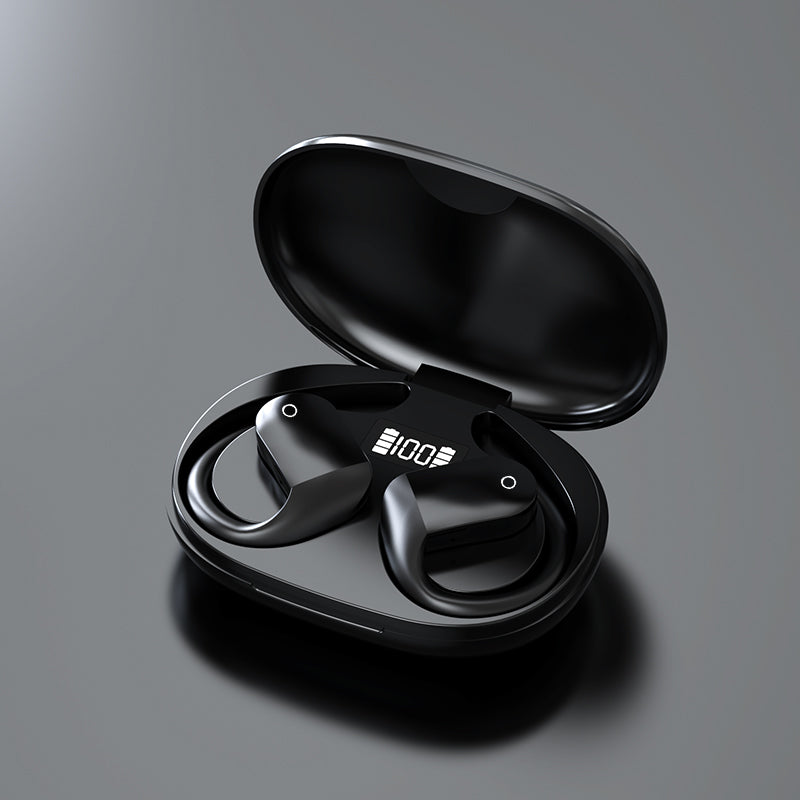 Open Ear Bluetooth, Wireless Headphones Sport Over Earphones Built-in Mic With Ear Hooks  Case Ergonomic  For Running Fitness