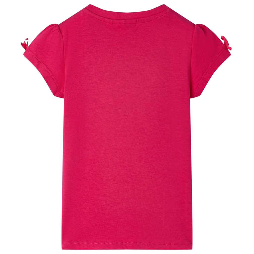 Children's T-shirt, bright pink, size 104; Children's T-shirt, bright pink, size 116; Children's T-shirt, bright pink