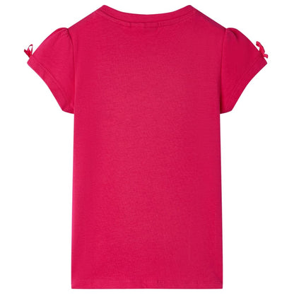 Children's T-shirt, bright pink, size 104; Children's T-shirt, bright pink, size 116; Children's T-shirt, bright pink