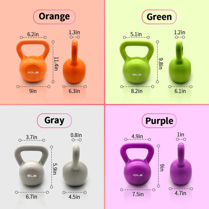 5lbs Kettlebell Set, Strength Training Kettlebells Weight Set For Women, Vinyl Coated Kettle Bell For Home Gym Workout Weight Lifting Equipment, Comfortable Grip Wide Handle Weights
