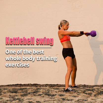 5lbs Kettlebell Set, Strength Training Kettlebells Weight Set For Women, Vinyl Coated Kettle Bell For Home Gym Workout Weight Lifting Equipment, Comfortable Grip Wide Handle Weights