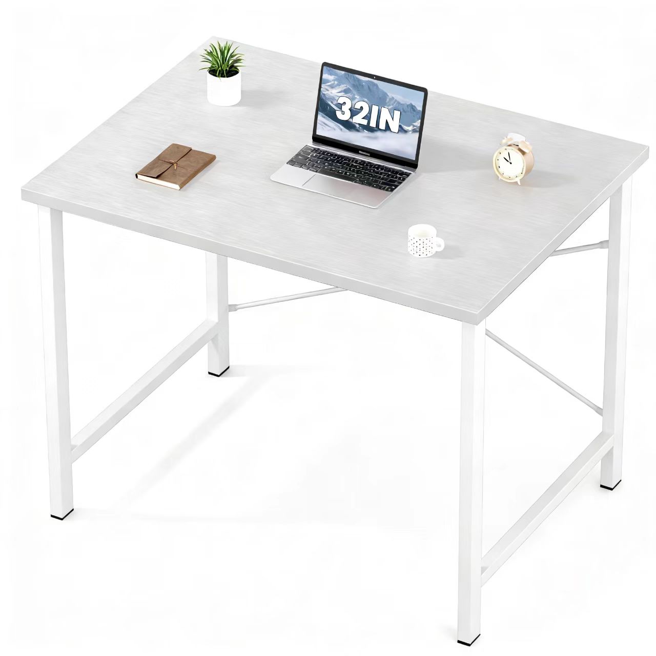 Computer Desk For Home Office, Modern Study Work Table Simple Style For Bedroom, Writing Desks With X-Shaped Reinforcement