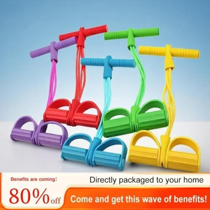 BLUE-New Outdoor Sports Exercise Pedal Tensioner Sports Rope Fitness Equipment Slim Abdominal Arm Pedal Tension Rope Sit-Up Assistant Rubber Equipment Tensioner