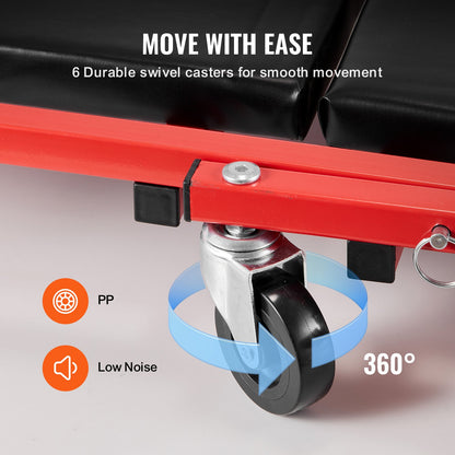 36 In Foldable Z Garage Creeper Mechanic Creeper Stool 300 Lbs Capacity