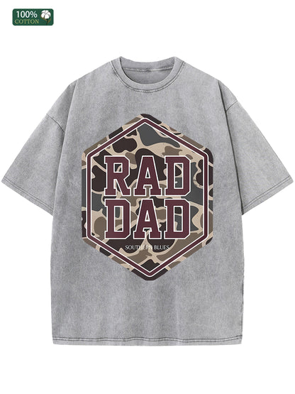 Cotton Men's Washed T Shirt American Casual Ideal Festival Gift