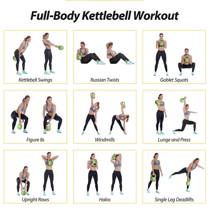 5lbs Kettlebell Set, Strength Training Kettlebells Weight Set For Women, Vinyl Coated Kettle Bell For Home Gym Workout Weight Lifting Equipment, Comfortable Grip Wide Handle Weights