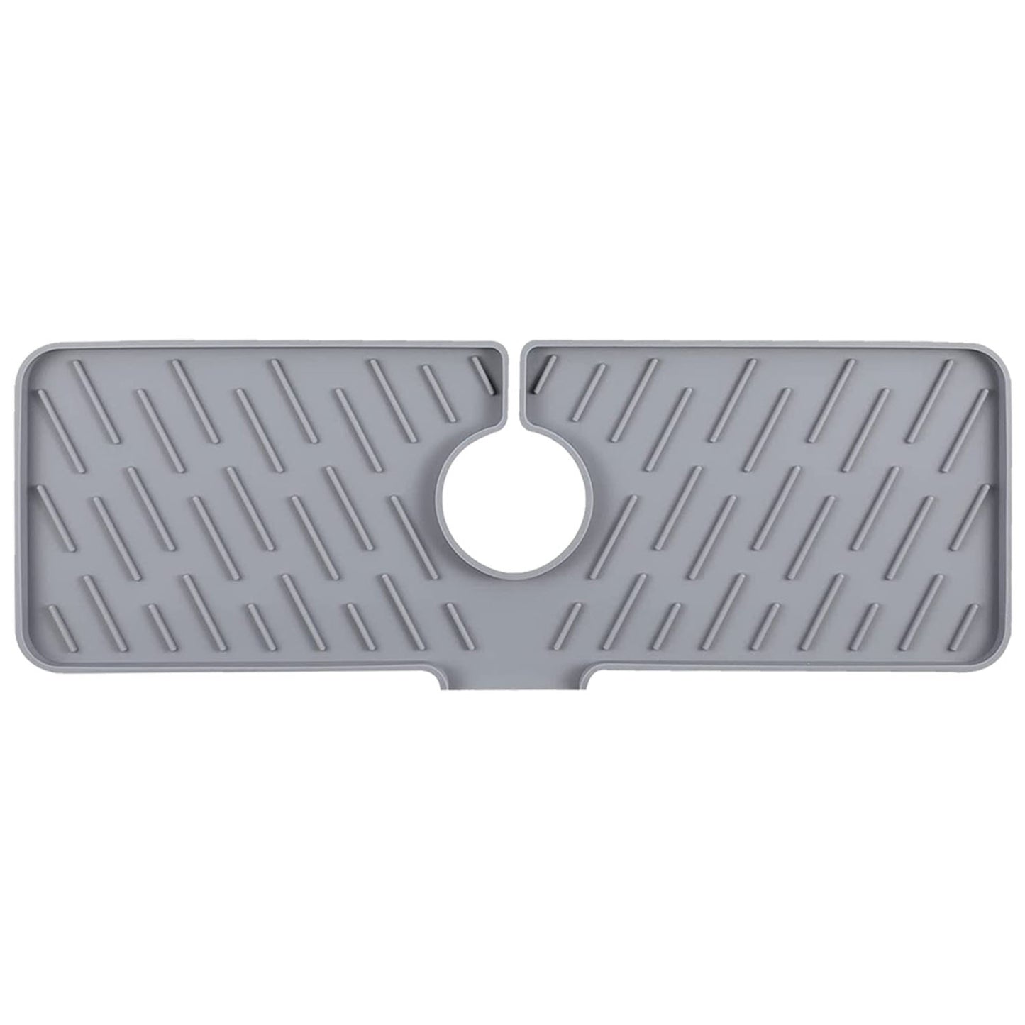 Black-Grey Color Options -- 1Pc Silicone Faucet Mat Kitchen Sink Splash Guard Drain Mat Drying Pad Kitchen Mat Bathroom Drip Catcher