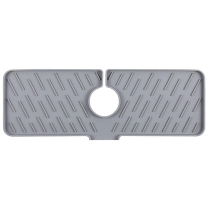 Black-Grey Color Options -- 1Pc Silicone Faucet Mat Kitchen Sink Splash Guard Drain Mat Drying Pad Kitchen Mat Bathroom Drip Catcher
