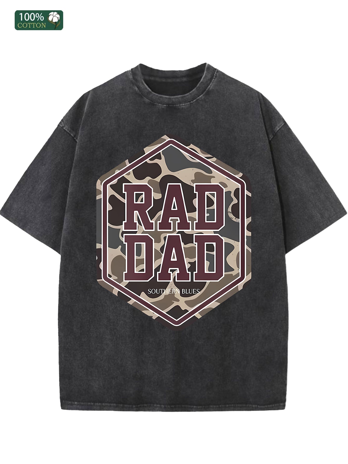 Cotton Men's Washed T Shirt American Casual Ideal Festival Gift