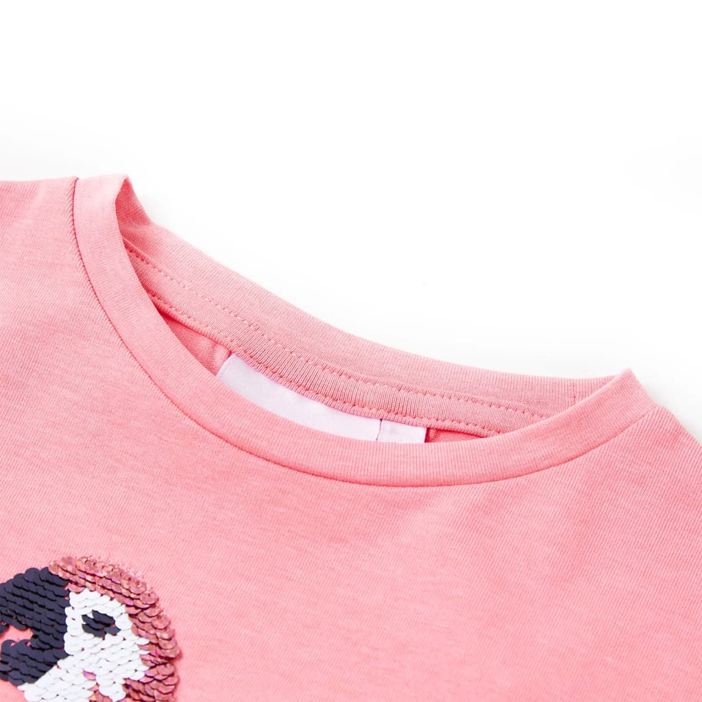 children's T-shirt neon pink 104 children's T-shirt neon pink 128 children's T-shirt navy blue