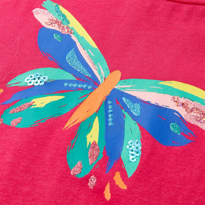Children's T-shirt, bright pink, size 104; Children's T-shirt, bright pink, size 116; Children's T-shirt, bright pink
