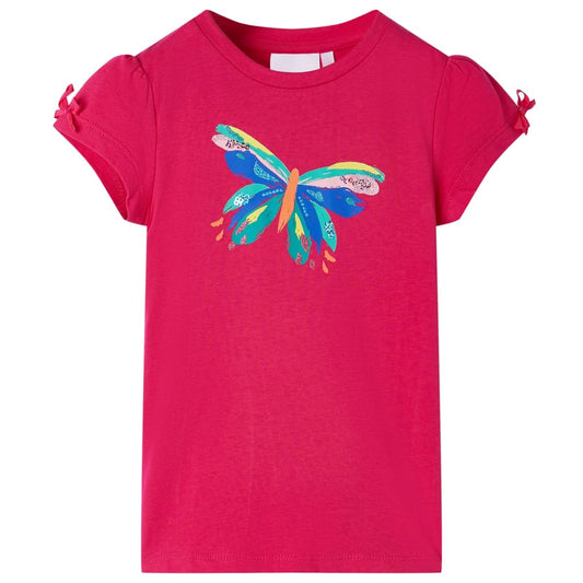 Children's T-shirt, bright pink, size 104; Children's T-shirt, bright pink, size 116; Children's T-shirt, bright pink