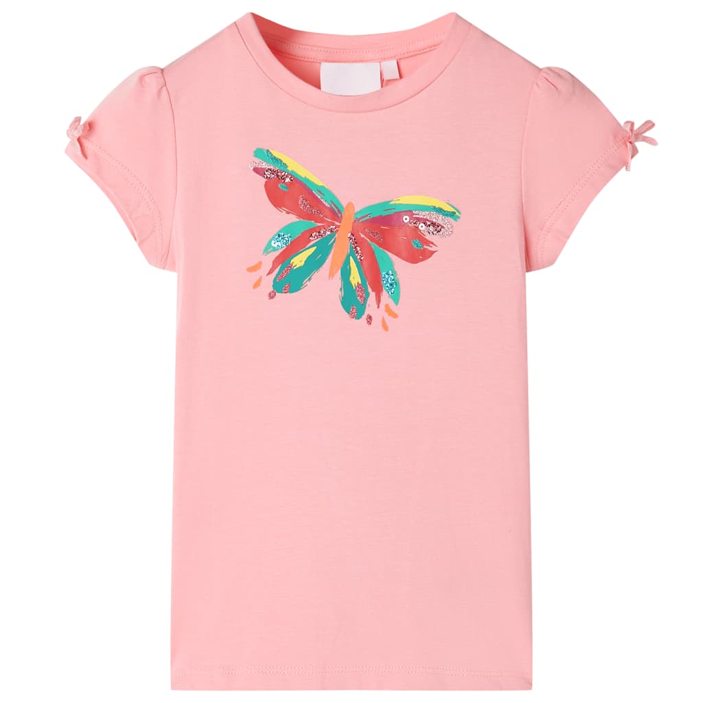 Children's T-shirt, bright pink, size 104; Children's T-shirt, bright pink, size 116; Children's T-shirt, bright pink