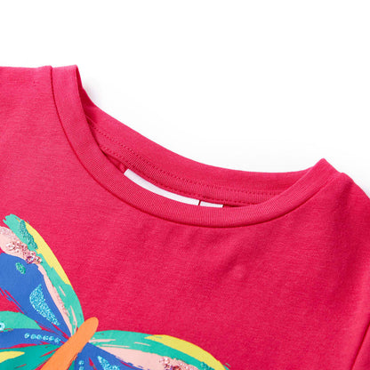 Children's T-shirt, bright pink, size 104; Children's T-shirt, bright pink, size 116; Children's T-shirt, bright pink