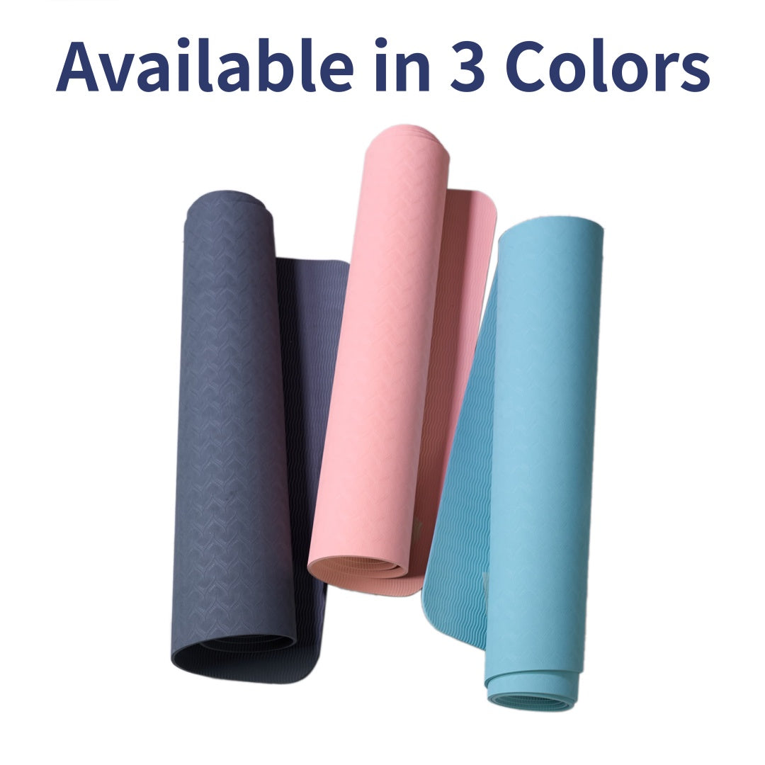 Yoga Mat, Exercise Yoga Mat With Non-Slip Design, Professional TPE Exericise Mat, 72  X 24  Multi-Purpose Workout Mat For Women, Pilates Fitness And Floor Exercises