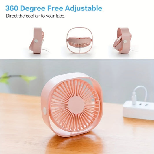 New Desktop Small Fan, Portable Office Student Dormitory Home Mini Fan Silent - Random Color - Prohibited From Sale On Amazon Platform