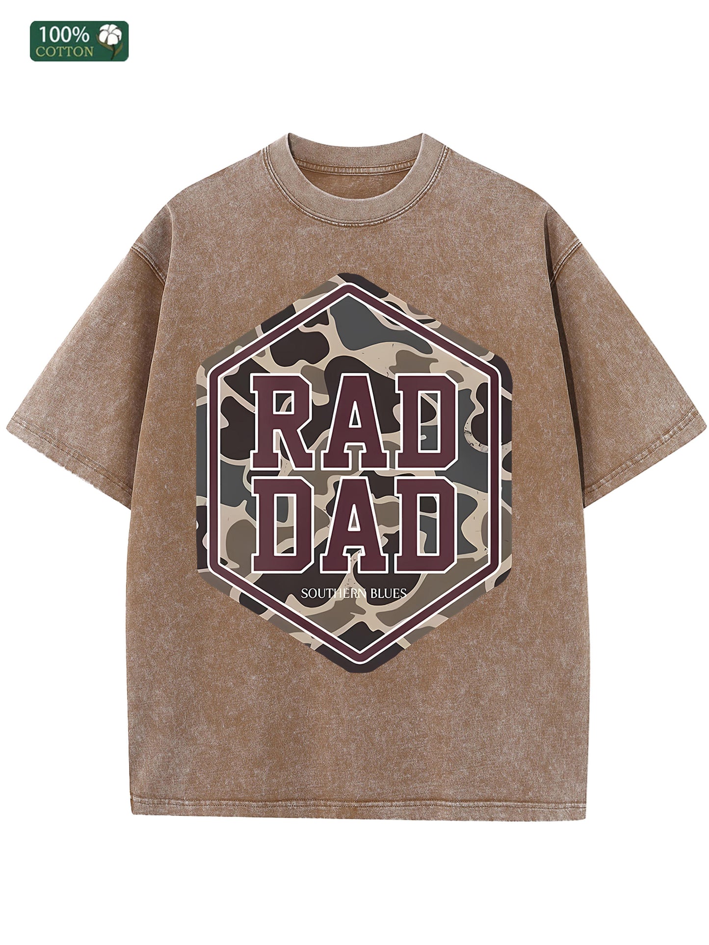 Cotton Men's Washed T Shirt American Casual Ideal Festival Gift