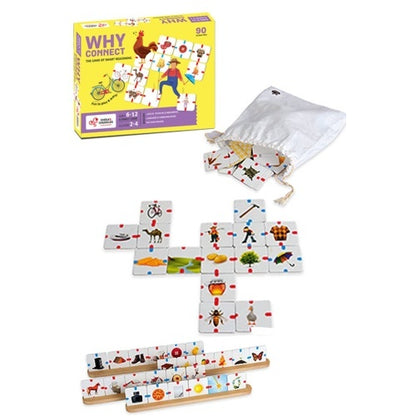 Game Set Puzzel Set For Kids Why Connect Educational Game Of Picture Connection