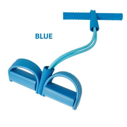 BLUE-New Outdoor Sports Exercise Pedal Tensioner Sports Rope Fitness Equipment Slim Abdominal Arm Pedal Tension Rope Sit-Up Assistant Rubber Equipment Tensioner