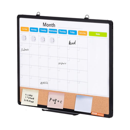 Cork Board For Walls, Double-Sided Cork 24' X 18' Bulletin Board Vision Board, Push Pin Board With Framed For Office Home And School
