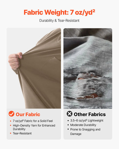 FR Shirts, Flame Resistant Long Sleeve Clothing Lightweight 7 Oz Breathable Cotton, Men's Fire Retardant Work Shirt With Pre-shrink Treatment & Pocket, For Welders,Electricians,Gray 2XL
