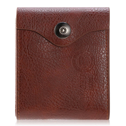 1Pc Men  Wallet PU Leather Purse Slim Card Holder Cases With 2 ID Window Coin Pocket