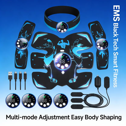 EMS Abdominal Muscle Toning Trainer ABS Stimulator AB Hip Arm Toner Fitness Belt