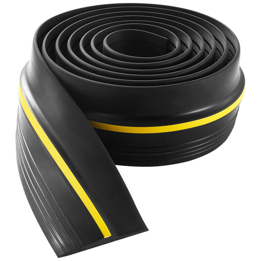 Garage Door Threshold Seal Strip, 10 FT Universal Garage Door Floor Seal Strip With Adhesive, Garage Door Bottom Weatherproof Strip, Upgraded Thick PVC DIY Weather Stripping Replacement, Black