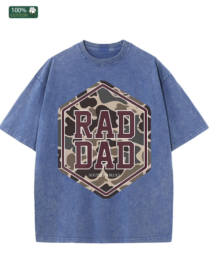 Cotton Men's Washed T Shirt American Casual Ideal Festival Gift
