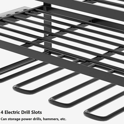 Power Tool Storage Electric Drill Rack Wall Mount Workshop Garage Tool Organizer